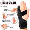 Image of ORTONYX Pinky Finger Splint – Boxer Fracture Brace for 4th & 5th Finger, Ulnar Gutter Support, Metacarpal Immobilizer, Breathable & Adjustable Hand Brace for Left or Right Hand / KB434 Black