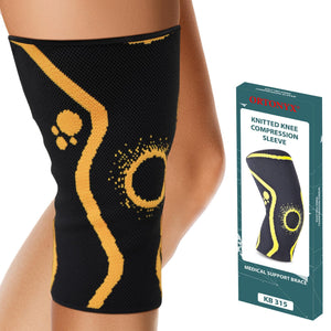 ORTONYX Knee Compression Sleeve, 3D Knitted Knee Brace for Pain Relief, Recovery from Injuries, Meniscus Tear Arthritis ACL PCL Men & Women