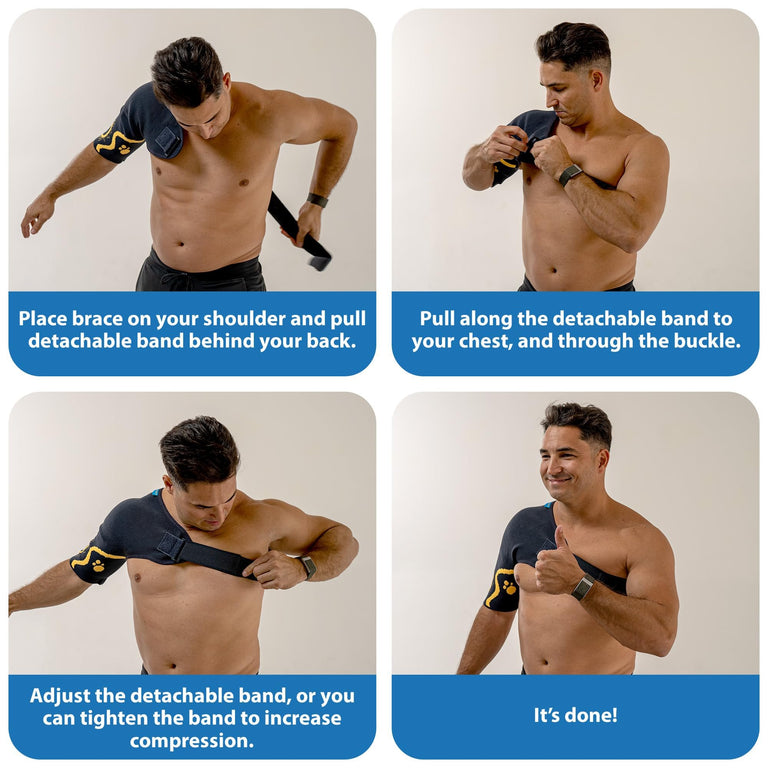 ORTONYX Shoulder Stability Brace Compression Sleeve for Rotator Cuff Support, Injury Prevention, Dislocated AC Joint, Labrum Tear, Frozen Shoulder Pain, Sprain, Soreness, Bursitis / ACKB743