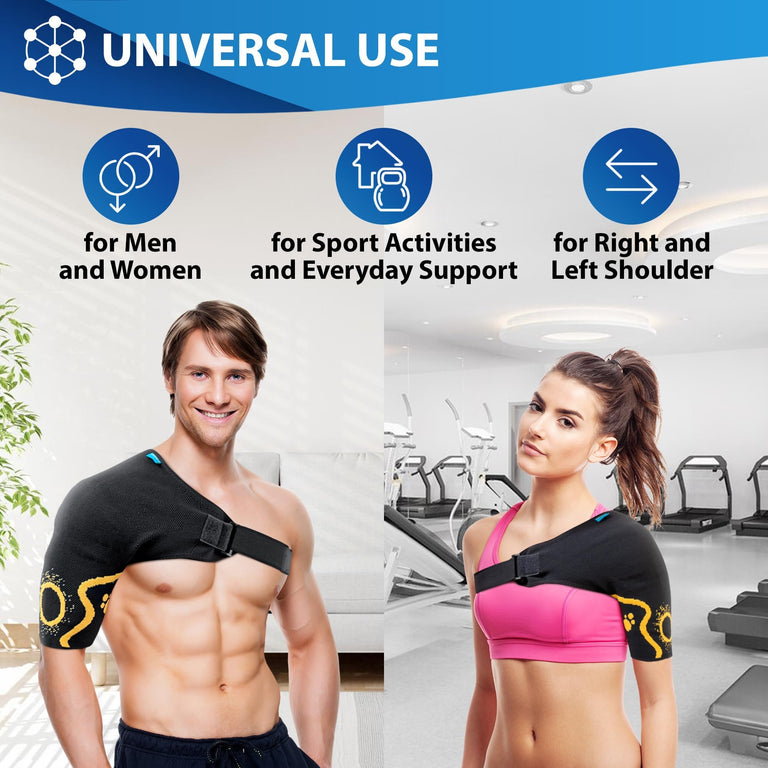 ORTONYX Shoulder Stability Brace Compression Sleeve for Rotator Cuff Support, Injury Prevention, Dislocated AC Joint, Labrum Tear, Frozen Shoulder Pain, Sprain, Soreness, Bursitis / ACKB743