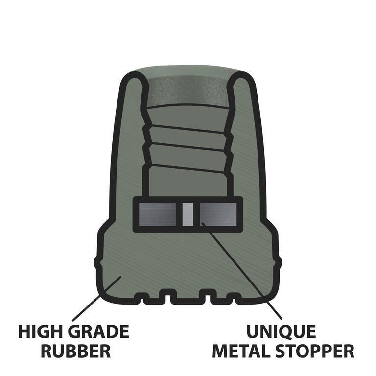 Crutch Tips (1 Pair) – Light Gray