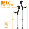 Image of Advance Adult Walking Forearm Crutches Ergonomic Handle with Comfy Grip