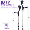 Image of Advance Adult Walking Forearm Crutches Ergonomic Handle with Comfy Grip